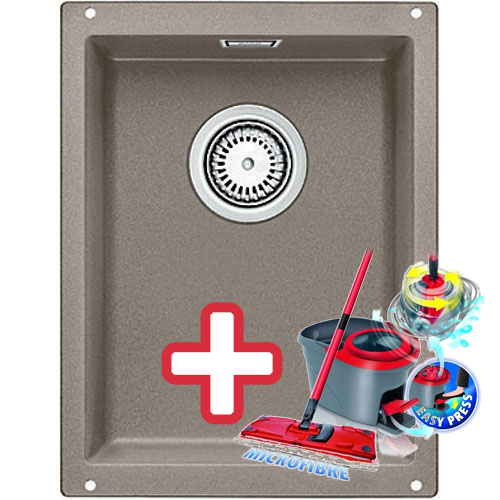 BLANCO Subline 320 - U dřez Silgranit tartufo 517427 + ZDARMA VILEDA MOP Easy Wring
