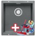 BLANCO Subline 400 - U dřez aluminium s excentrem 515753 + ZDARMA VILEDA MOP Easy Wring
