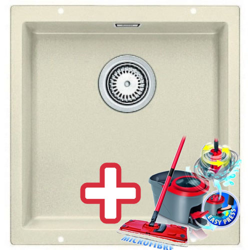 BLANCO Subline 400 - U dřez Silgranit jasmín 518559 + ZDARMA VILEDA MOP Easy Wring BLANCO Subline 400 - U dřez Silgranit jasmín 518559 + ZDARMA VILEDA MOP Easy Wring