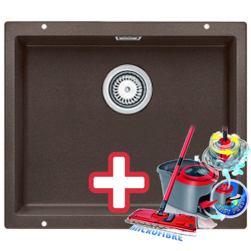 BLANCO Subline 500 - U dřez Silgranit káva 518572 + ZDARMA VILEDA MOP Easy Wring BLANCO Subline 500 - U dřez Silgranit káva 518572 + ZDARMA VILEDA MOP Easy Wring