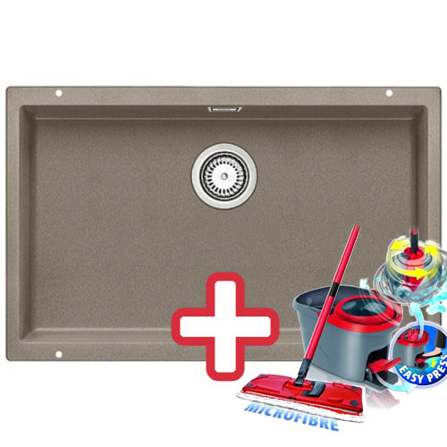 BLANCO Subline 700 - U dřez Silgranit tartufo 518580 + ZDARMA VILEDA MOP Easy Wring BLANCO Subline 700 - U dřez Silgranit tartufo 518580 + ZDARMA VILEDA MOP Easy Wring