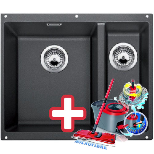 BLANCO Subline 340/160 - U dřez Silgranit antracit 513795 + ZDARMA VILEDA MOP Easy Wring