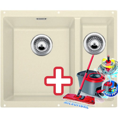 BLANCO Subline 340/160 - U dřez Silgranit jasmín 513791 + ZDARMA VILEDA MOP Easy Wring BLANCO Subline 340/160 - U dřez Silgranit jasmín 513791 + ZDARMA VILEDA MOP Easy Wring