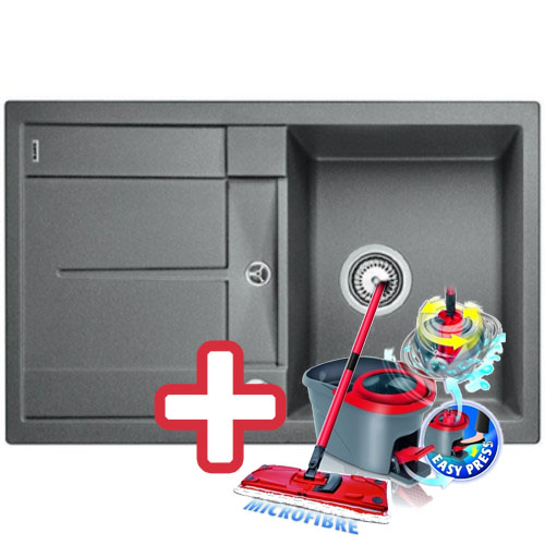 BLANCO Metra 45 S Compact dřez Silgranit aluminium 519563 + ZDARMA VILEDA MOP Easy Wring BLANCO Metra 45 S Compact dřez Silgranit aluminium 519563 + ZDARMA VILEDA MOP Easy Wring