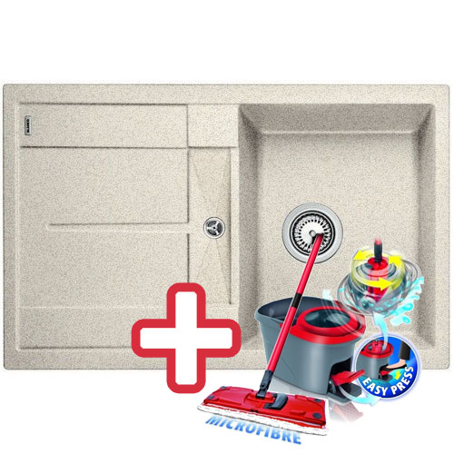 BLANCO Metra 45 S Compact dřez Silgranit písek 519568 + ZDARMA VILEDA MOP Easy Wring BLANCO Metra 45 S Compact dřez Silgranit písek 519568 + ZDARMA VILEDA MOP Easy Wring