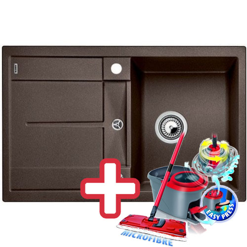 BLANCO Metra 45 S Compact dřez Silgranit káva 519570 + ZDARMA VILEDA MOP Easy Wring BLANCO Metra 45 S Compact dřez Silgranit káva 519570 + ZDARMA VILEDA MOP Easy Wring