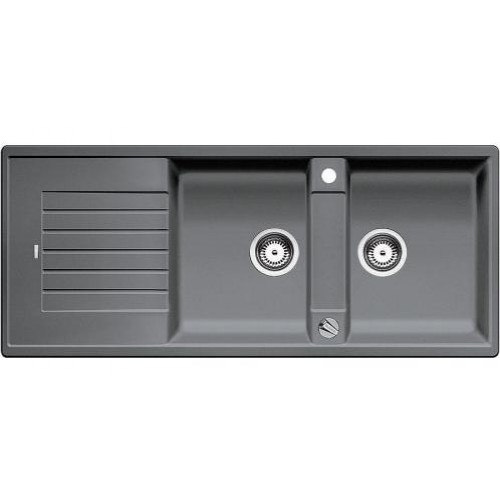 BLANCO Zia 8 S dřez s excentrem, včetně sifonu, aluminium 515586