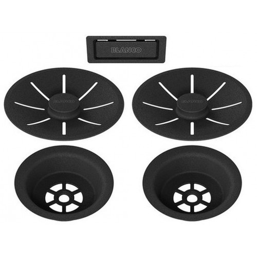 BLANCO Odtoková sada s přepadem C-overflow, černá matná Black Edition 239979