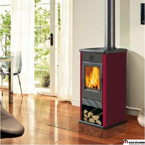 EDILKAMIN BLUES teplovzdušná krbová kamna na dřevo bordó 641770 EDILKAMIN BLUES teplovzdušná krbová kamna na dřevo bordó 641770