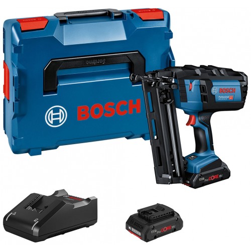 BOSCH GNH 18V-64 M Akumulátorová hřebíkovačka, 2xProCORE18V 4.0Ah, GAL 18V-40, L-BOXX 0601481003