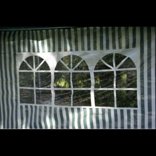 Bočnice k zahradnímu altánu 2ks s okny, bílo zelená 3401/24