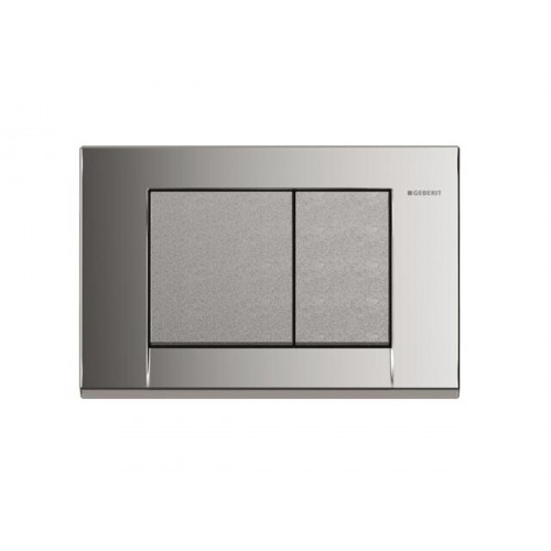 GEBERIT BOLERO - ovládací tlačítko plast, Pochromovaná lesklá / pochromovaná lesklá - struktra 115.777.KB.1