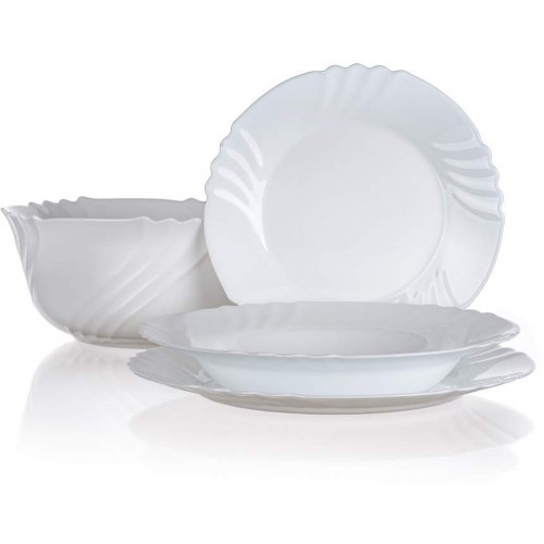 BORMIOLI Ebro Sada talířů bílá, 19 ks 05402404
