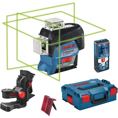 BOSCH GLL 3-80 CG Professional Křížový laser + GLM 50 C laserový měřič 0601063T04