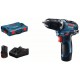 BOSCH GSR 12V-35 Akumulátorový vrtací šroubovák, 2x 12V 3.0Ah, L-Boxx 06019H8002