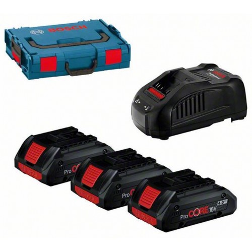 BOSCH 3x ProCORE18V 4.0Ah + GAL 1880 CV Profesionální sada, L-Boxx 0615990L1R