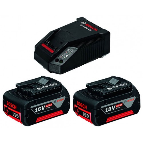 BOSCH Startovací sada 2× GBA 18V 4.0Ah + AL 1860 CV 1600A002F8