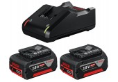 BOSCH Startovací sada 2× GBA 18V 4.0Ah + GAL 18V-40 1600A019S0