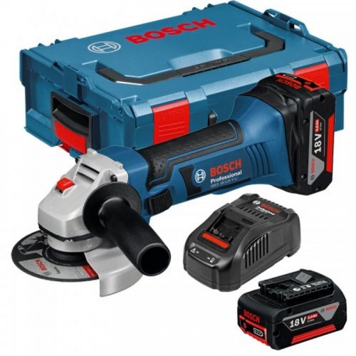 BOSCH GWS 18-125 V-LI Akumulátorová úhlová bruska, 2 x 5,0Ah L-Boxx, 060193A30L