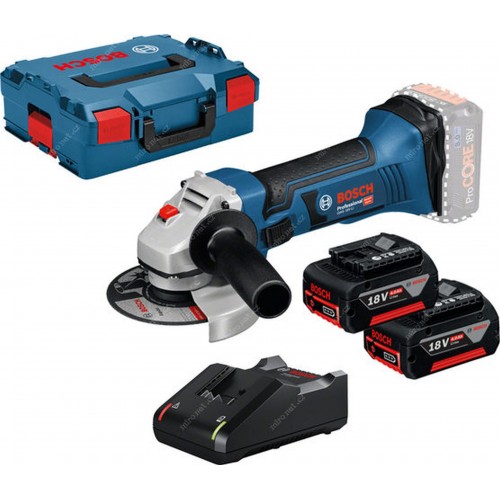 BOSCH GWS 18-125 V-LI Akumulátorová úhlová bruska, 2x 4,0Ah 060193A30Y