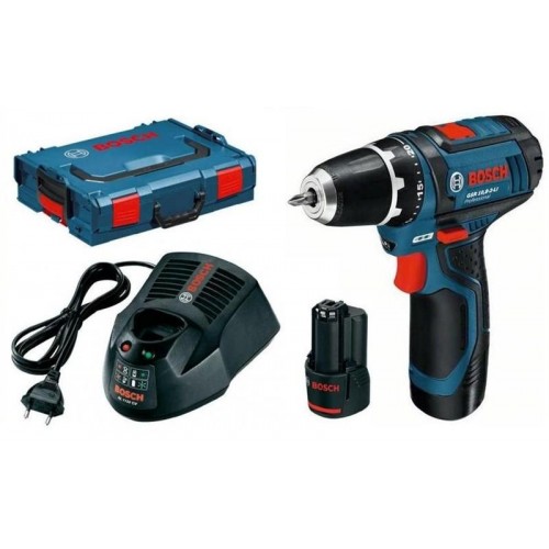 BOSCH GSR 12V-15 Professional aku šroubovák L-Boxx, 2x2Ah 0.601.868.109