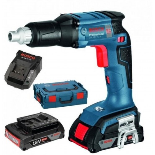 BOSCH GSR 18 V-EC TE Akumulátorový sádrokartonářský šroubovák, 2x 2,0Ah 06019C8002