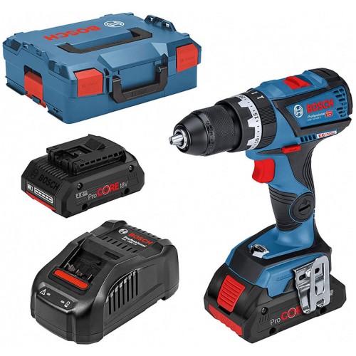 BOSCH GSB 18V-60 C Akumulátorový kombinovaný šroubovák, 2x 4,0Ah 06019G2107