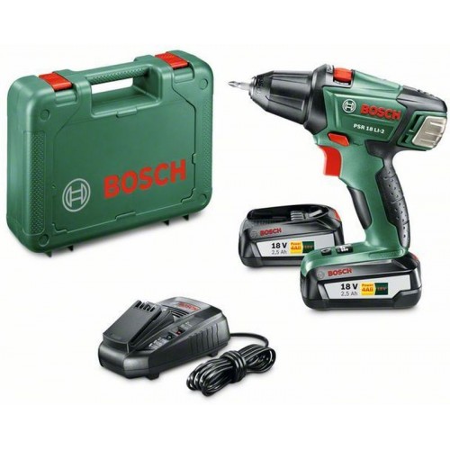 BOSCH PSR 18 LI-2 Compact (2 aku 2,5 Ah) Akumulátorový šroubovák 0.603.973.30H