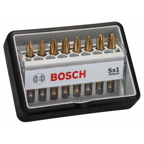BOSCH 8dílná sada šroubovacích bitů, Robust Line, Sx Max Grip 2607002570 BOSCH 8dílná sada šroubovacích bitů, Robust Line, Sx Max Grip 2607002570