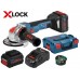 BOSCH GWX 18V-10 SC Professional Aku úhlová bruska 2x 18V 8.0Ah, s X-LOCK, 125mm 06017B0401