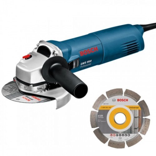 BOSCH GWS 1000 Professional úhlová bruska + diamantový kotouč 060182880A