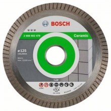 BOSCH Best for Ceramic Extra-Clean Turbo Diamantový dělicí kotouč, 125 x 22,23 x 1,4 x 7 mm 2608602479