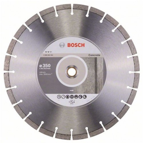 BOSCH Expert for Concrete Diamantový dělicí kotouč, 350 x 20,00+25,40 x 3,2 x 12 mm 2608602561