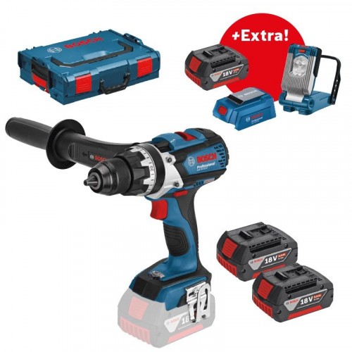 BOSCH GSR 18 VE-EC akumulátorový šroubovák, L-BOXX, 2 x 5,0 Ah akumulátor + Svítilna GLI VariLED + třetí akumulátor 0.601.9F1.102 BOSCH GSR 18 VE-EC akumulátorový šroubovák, L-BOXX, 2 x 5,0 Ah akumulátor + Svítilna GLI VariLED + třetí akumulátor 0.601.9F1.102