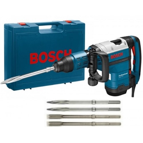 BOSCH GSH 7 VC Professional sekací kladivo s SDS-max + 2× špičák + 2× plochý sekáč 0615990J8X