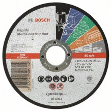 BOSCH Dělicí kotouč rovný Rapido Multi Construction 125x1,6mm 2608602383