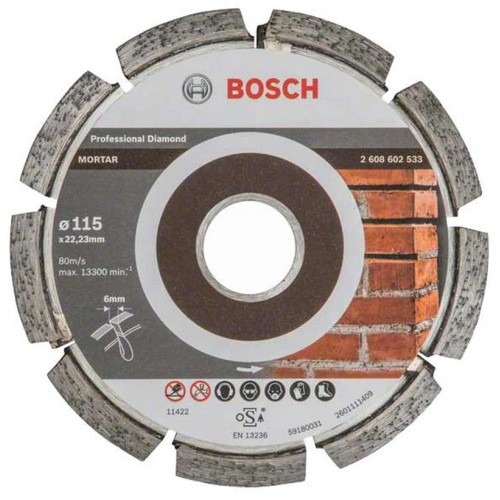 BOSCH Expert for Mortar Diamantový dělicí kotouč, 115 x 6 x 7 x 22,23 mm 2608602533