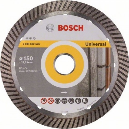 BOSCH Expert for Universal Turbo Diamantový dělicí kotouč, 150 x 22,23 x 2,2 x 12 mm 2608602576