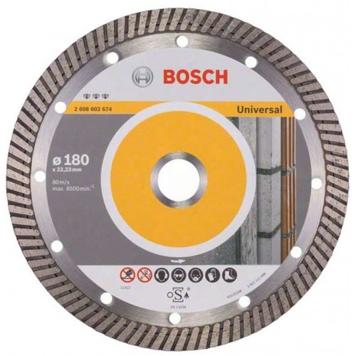 BOSCH Best for Universal Turbo Diamantový dělicí kotouč, 180 x 22,23 x 2,5 x 12 mm 2608602674 BOSCH Best for Universal Turbo Diamantový dělicí kotouč, 180 x 22,23 x 2,5 x 12 mm 2608602674