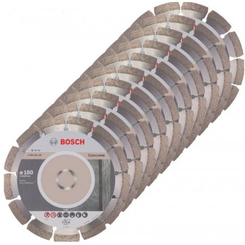 BOSCH Standard for Concrete Diamantový dělicí kotouč, 180 x 22,23 x 2 x 10 mm, 10ks 2608603242
