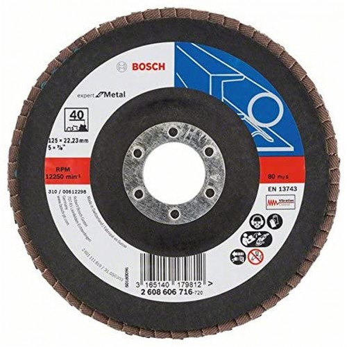 BOSCH Expert for Metal Lamelový brusný kotouč X551, 125x22,23mm, 80, 2608606718