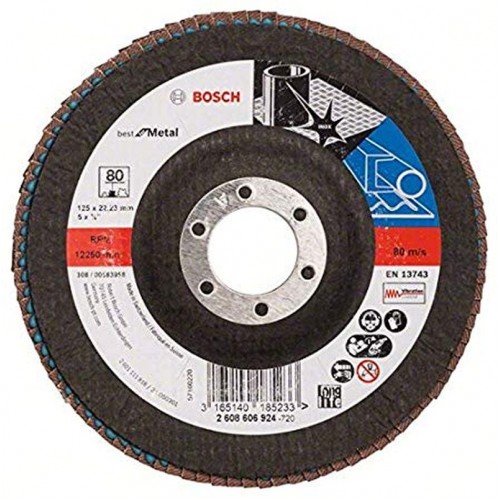 BOSCH Best for Metal Lamelový brusný kotouč X571, 125x22,23mm, 80, 2608606924