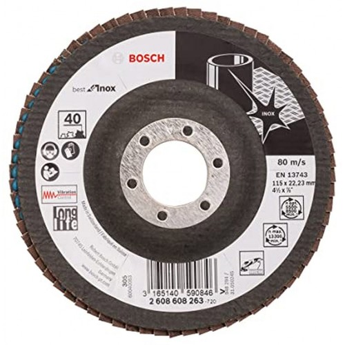 BOSCH Best for Inox Lamelový brusný kotouč X581, 115x22,23mm, 40 2608608263