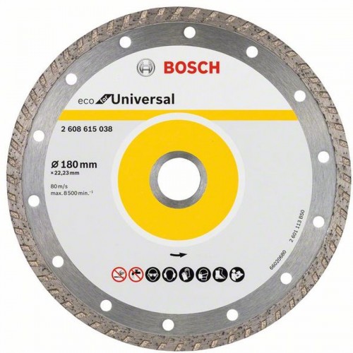 BOSCH Diamantový dělicí kotouč ECO For Universal TURBO, 180 mm 2608615047