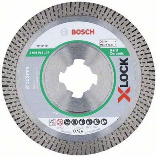 BOSCH Best for Hard Ceramic systému X-LOCK, Diamantový řezný kotouč, 115×22,23×1,4×10mm 2608615134