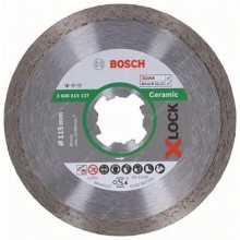 BOSCH Standard for Ceramic systému X-LOCK, Diamantový řezný kotouč, 115×22,23×1,6×7mm 2608615137