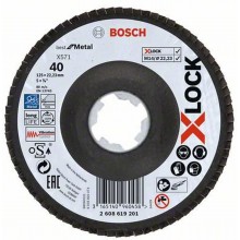 BOSCH X-LOCK Best for Metal Lamelový brusný kotouč X571, 125x22,23mm, G40 2608619201