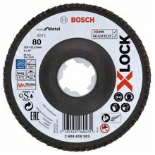 BOSCH X-LOCK Best for Metal Lamelový brusný kotouč X571, 125x22,23mm, G80 2608619203