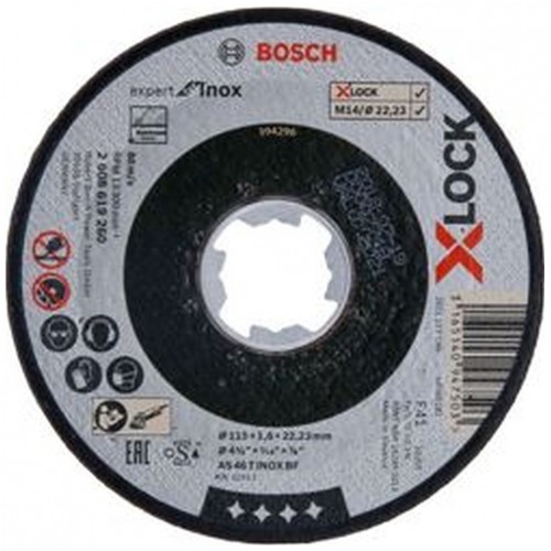 BOSCH X-LOCK Expert for Inox Plochý řezný kotouč, 115×1,6×22,23mm 2608619260