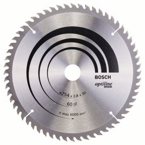 BOSCH Pilový kotouč Optiline Wood, 254x2,8/1,8 mm 2608640444